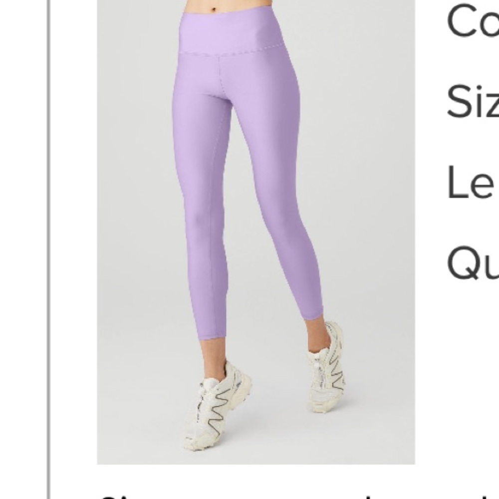 Alo yoga 7/8 High waist airlift legging and heabdbad violet skies